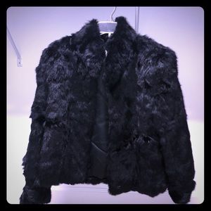 Vintage rabbit fur coat.